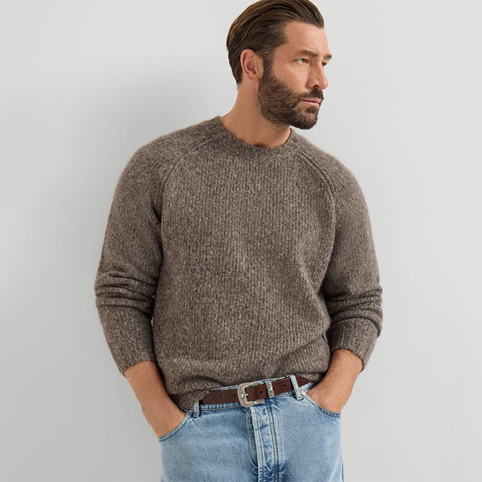 brunello cucinelli wool blended crew neck sweater
